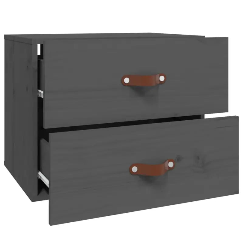 Wandgemonteerde nachtkastje van massief grenenhout met stabiel blad - Opbergkasten & lockerkasten