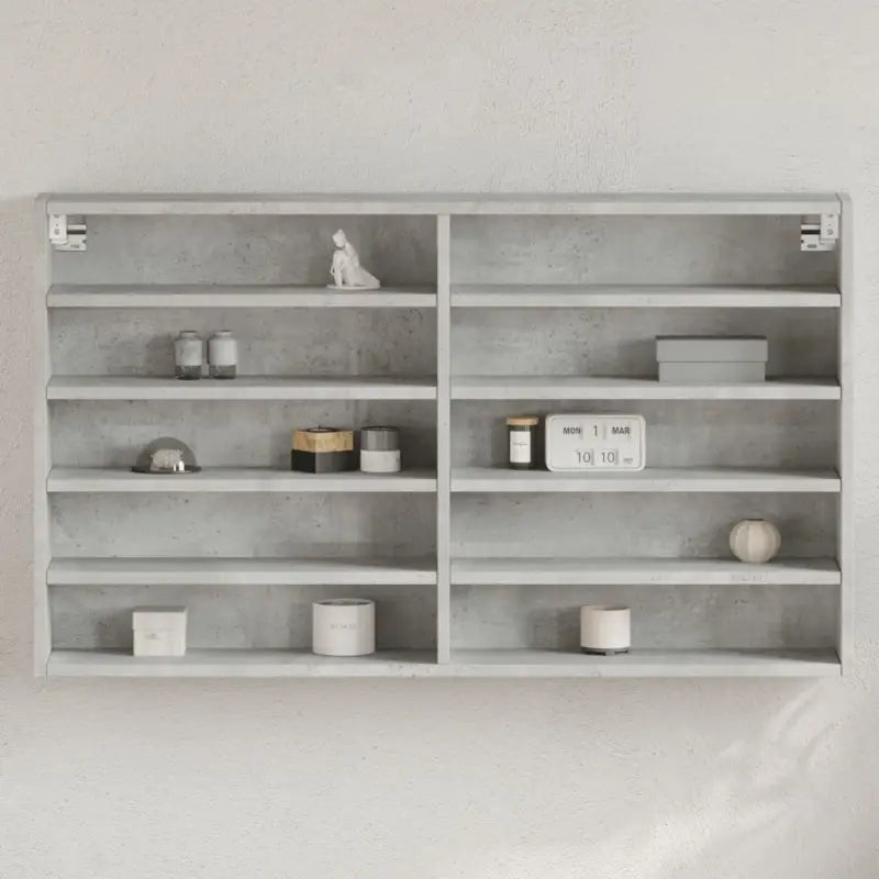 Wandplank van bewerkt hout in grijs sonoma voor modern interieur - Betongrijs / 100 x 15 x 58 cm / 1 - Wandplanken