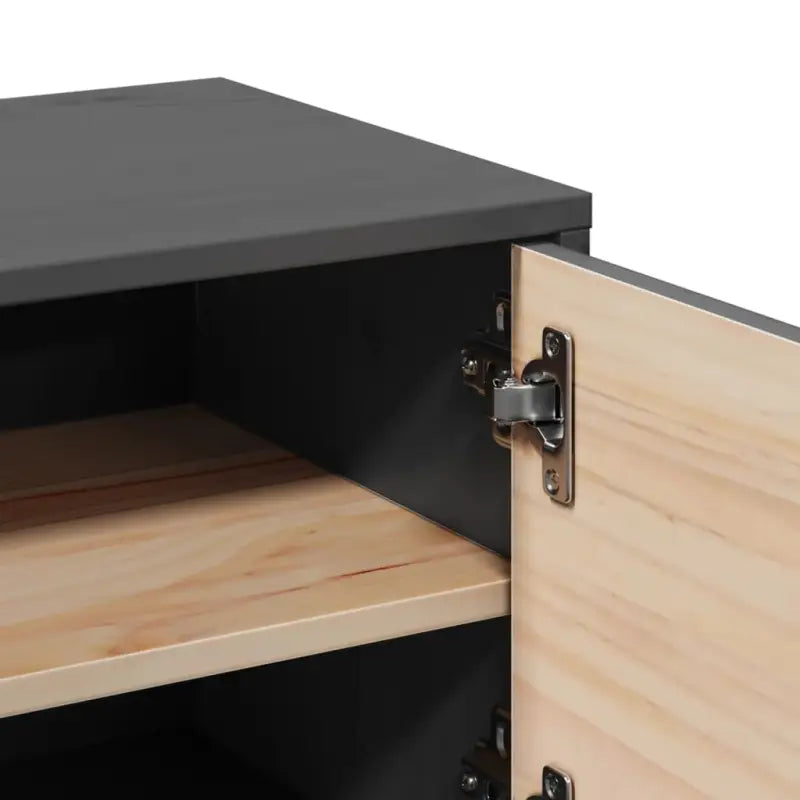 Wandplank van massief grenenhout met rustieke uitstraling - Grijs / 1 - Wandplanken