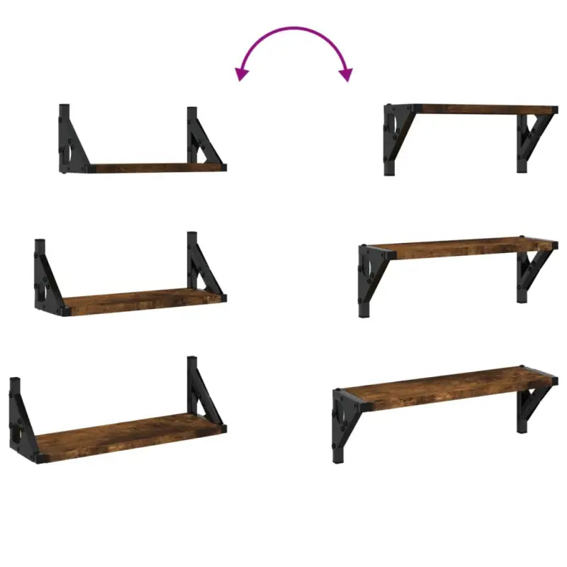 Wandplanken set van hoogwaardig bewerkt hout voor je muur ruimtesaving - Wandplanken