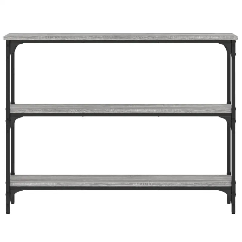 Wandtafel van bewerkt hout met verstelbare poten in grijs Sonoma - Bijzettafels