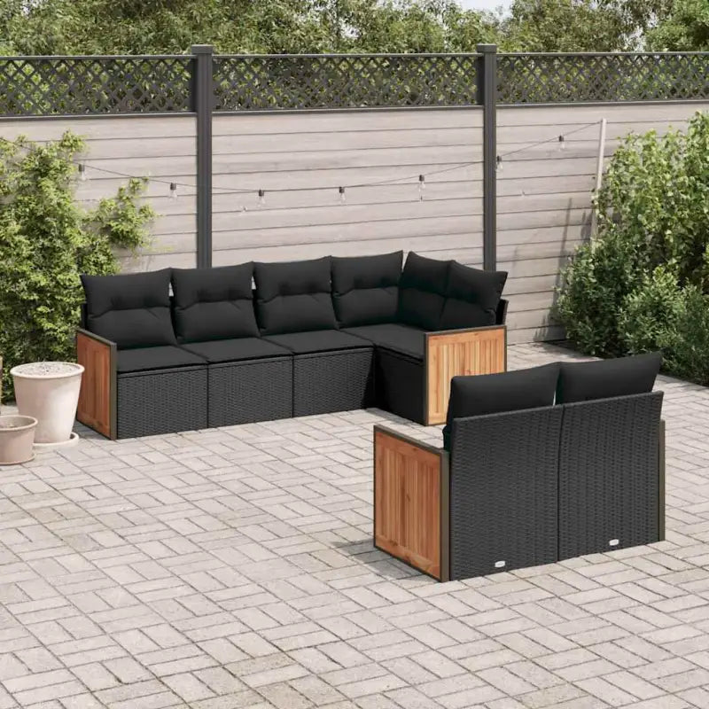 Waterdichte zak loungeset in beige materiaal en gepoedercoat staal - Zwart - Tuinsets