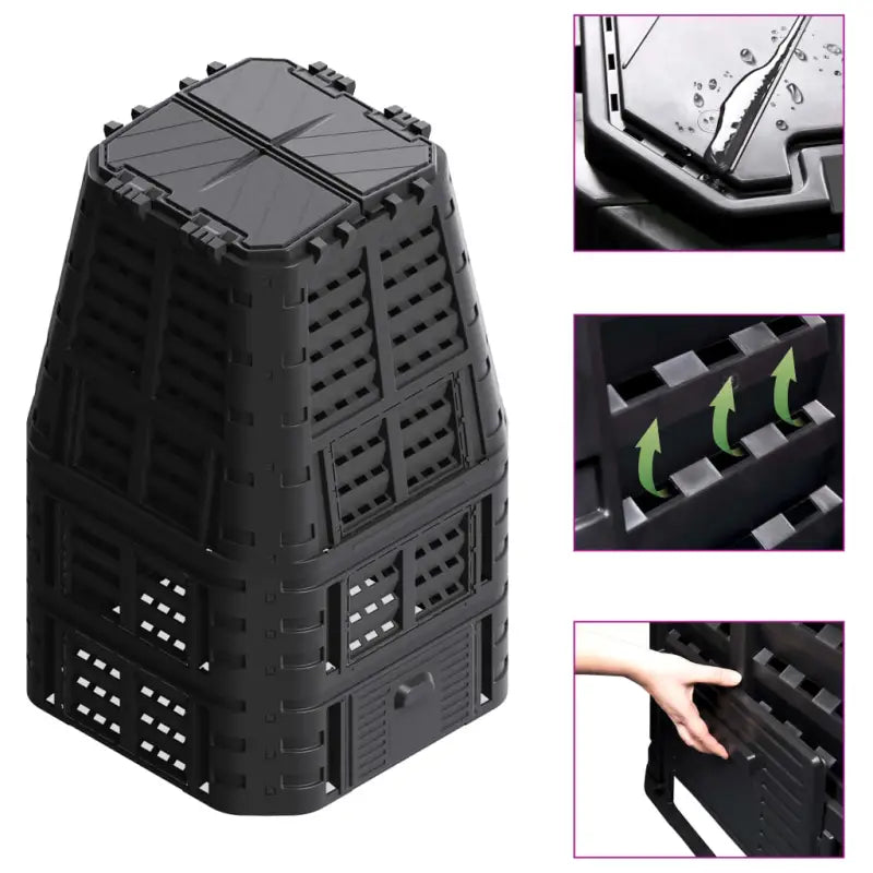 Weerbestendige Compostbak voor Tuin- en Keukenafval - 1 / 1000 l - Compostbakken