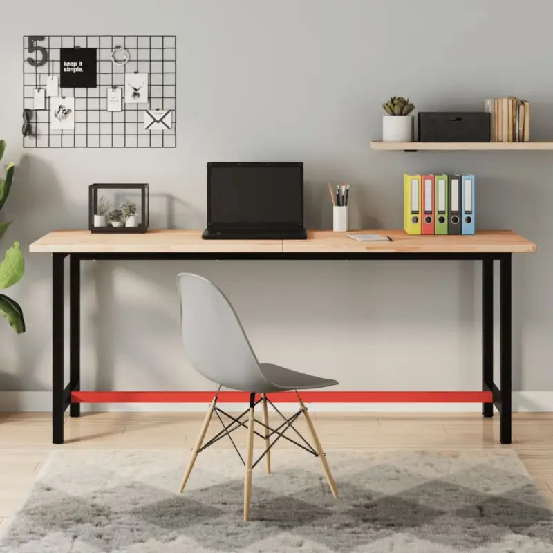 Werkbank met massief beukenhout en groot werkgebied voor doe-het-zelf projecten - 180 x 55 x 81.5 cm / 1 - Werkbanken