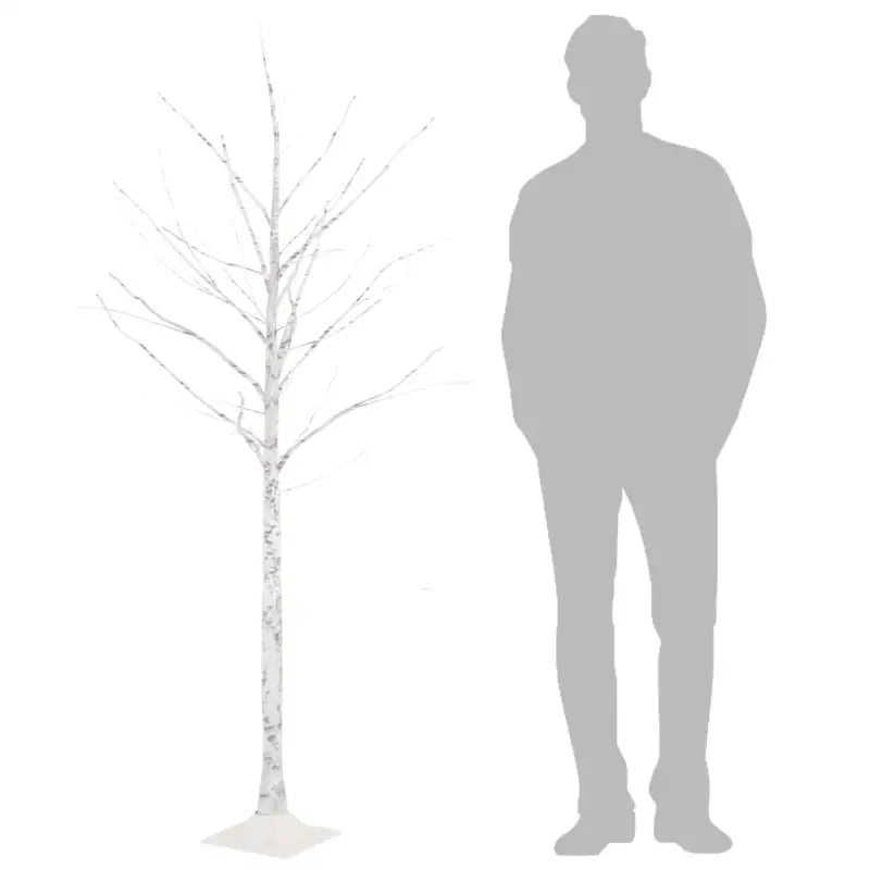 Witte LED Berkenboom voor een natuurlijke lichtdecoratie - Kerstbomen