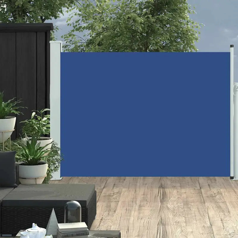Zijscherm voor privacy en bescherming op terras en balkon - Blauw / 100 x 500 cm / 1 - Parasols en zonneschermen