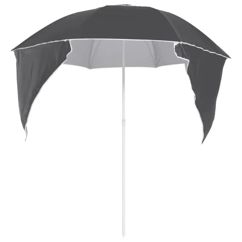 Zilverkleurige coating strandparasol met stalen frame voor UV-bescherming - Parasols en zonneschermen