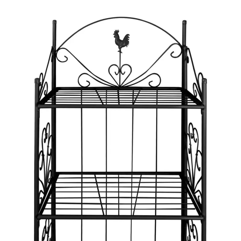 Zwart 4-laags Plantenrek met Bloemmotieven - Plantenstandaarden