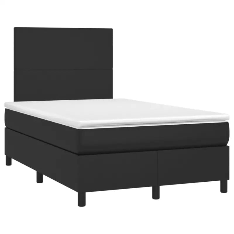 Zwart Kunstleer Boxspringbed met schuim vulling en ideale afmetingen - Bedden & bedframes