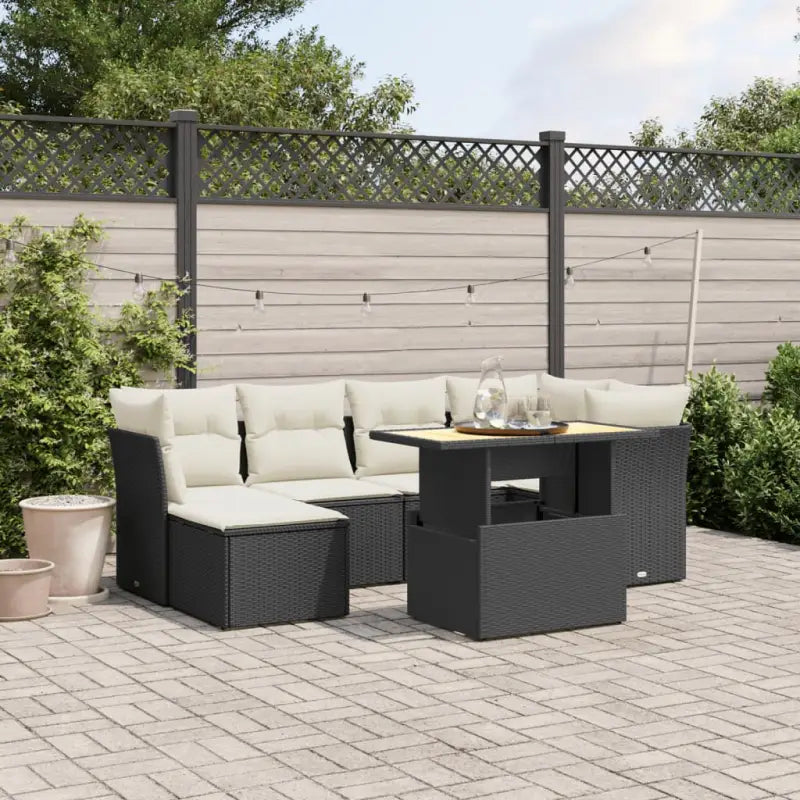 Zwart materiaal loungeset van gepoedercoat staal met perfecte afmetingen - Tuinsets