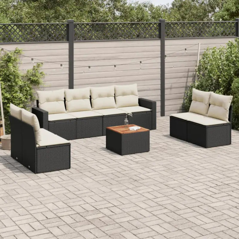 Zwart materiaal loungeset van gepoedercoat staal voor je tuin of terras - Tuinsets