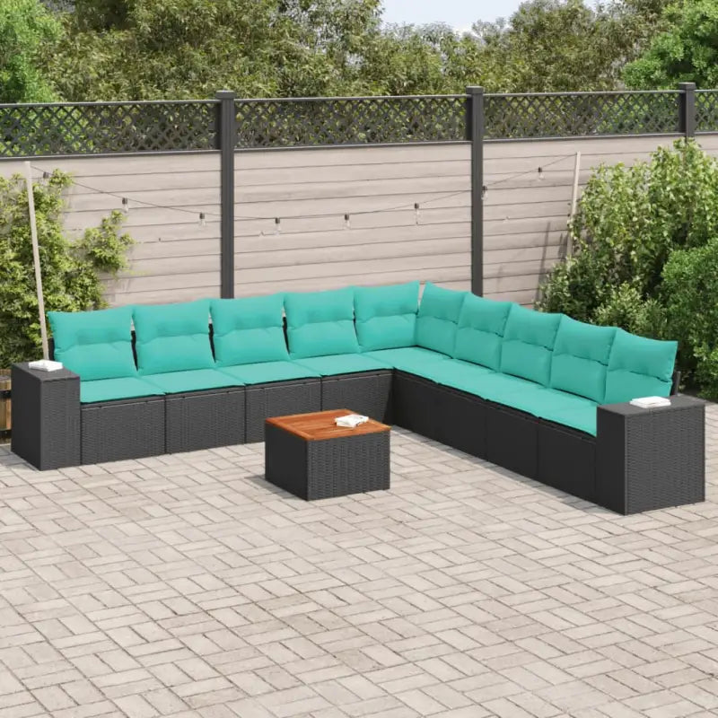 Zwart materiaal loungeset van gepoedercoat staal voor jouw tuin of terras - Tuinsets