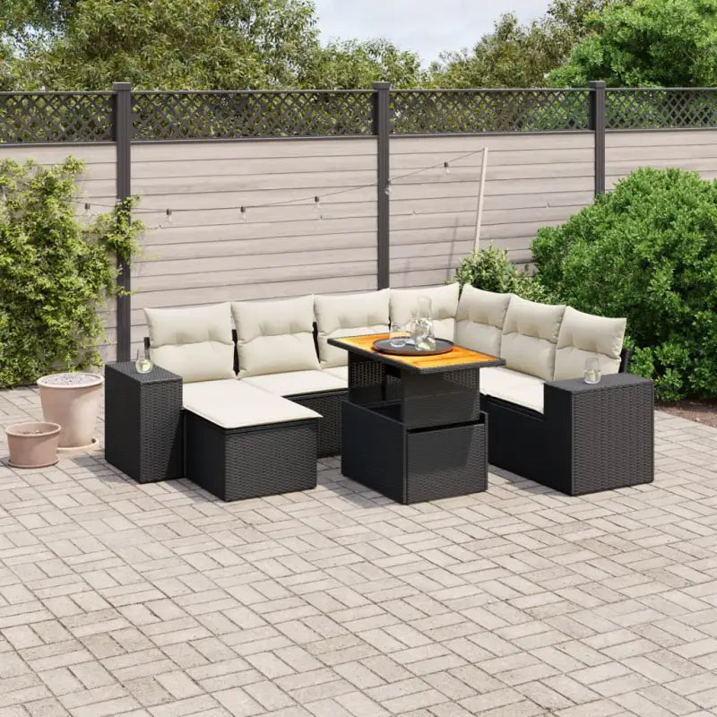 Zwart materiaal loungeset van gepoedercoat staal voor tuin en terras - Tuinsets