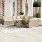 Zwart materiaal loungeset van gepoedercoat staal voor tuin en terras - beige en crèmekleurig / Zonder tafel - Tuinsets