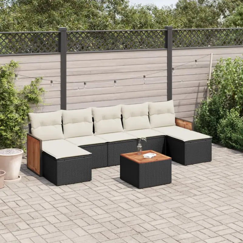 Zwarte loungeset met gepoedercoat staal voor tuin en terras - Tuinsets
