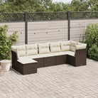 Zwarte loungeset met waterdichte tas en gepoedercoat staal’s afmetingen - Bruin en crème / Zonder tafel - Tuinsets