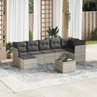 Zwarte loungeset met waterdichte tas en gepoedercoat staal’s afmetingen - Lichtgrijs / Met tafel - Tuinsets
