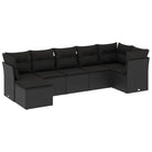 Zwarte loungeset met waterdichte tas en gepoedercoat staal’s afmetingen - Tuinsets