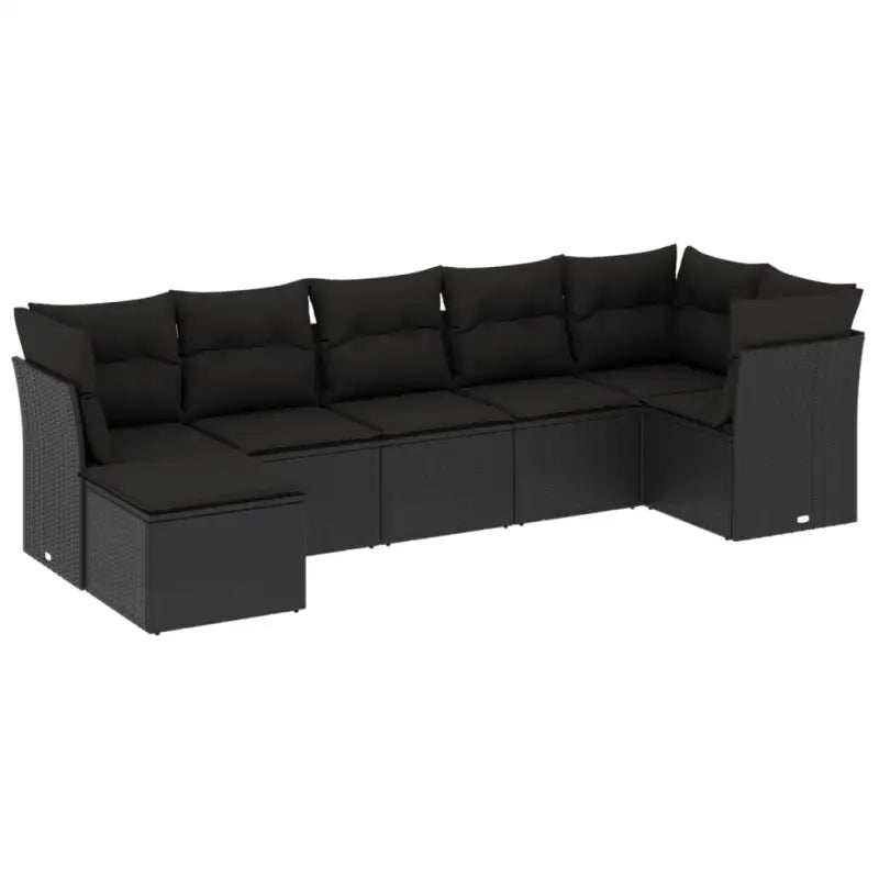 Zwarte loungeset met waterdichte tas en gepoedercoat staal’s afmetingen - Tuinsets