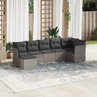 Zwarte loungeset met waterdichte tas en gepoedercoat staal’s afmetingen - Grijs / Zonder tafel - Tuinsets