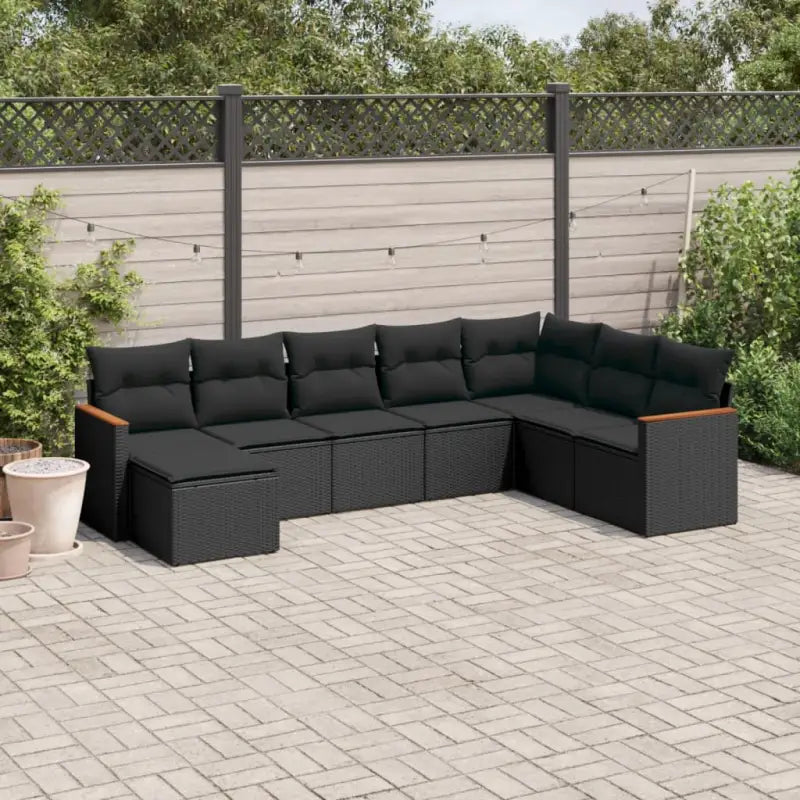 Zwarte loungeset van gepoedercoat staal voor buitenplezier - Zwart / Zonder tafel - Tuinsets