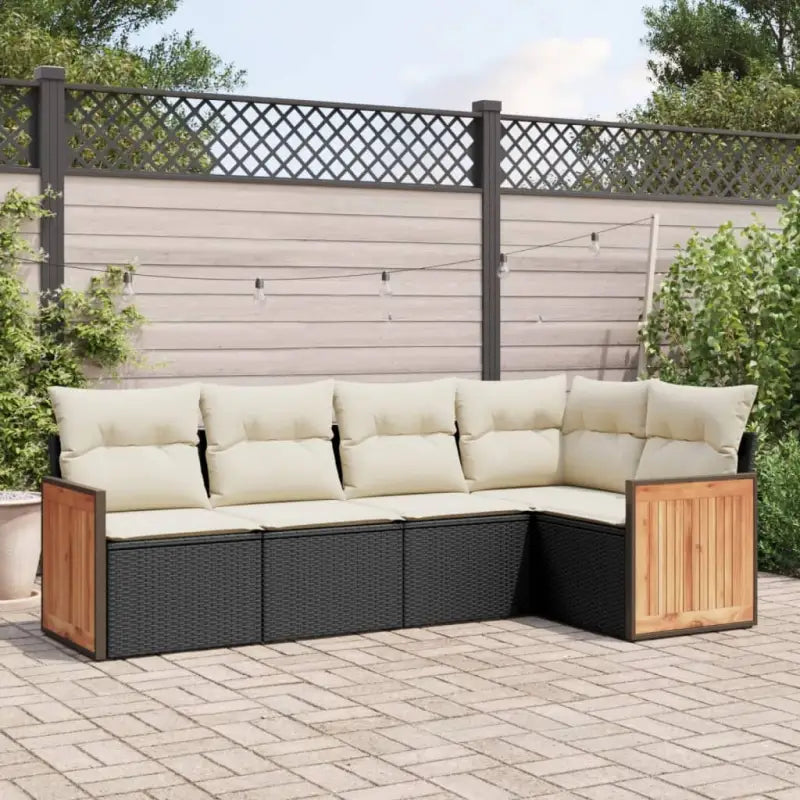 Zwarte tuin loungeset met waterdichte zak en gepoedercoat staal - Tuinsets