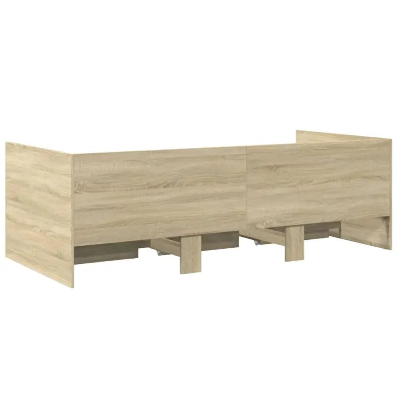 2-in-1 slaapbank met lades in bewerkt hout levering bevat - Bedden & bedframes
