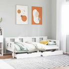 2-in-1 Slaapbank met lades in massief grenenhout met rustieke charme - Bedden & bedframes