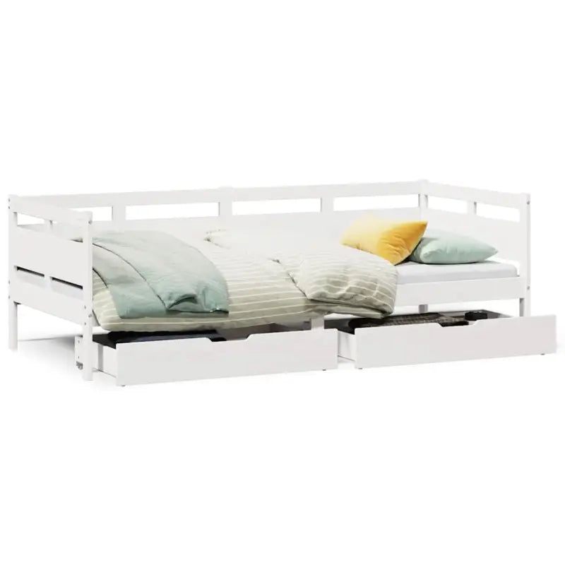 2-in-1 Slaapbank met lades in massief grenenhout met rustieke charme - Bedden & bedframes