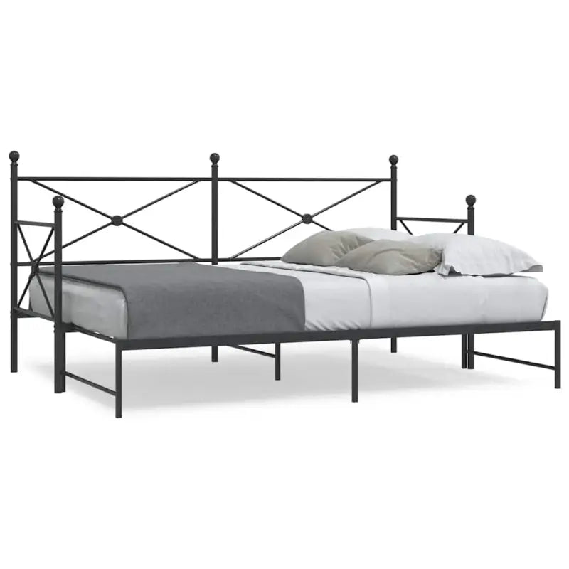 2-in-1 Slaapbank met onderschuifbed voor optimale afmetingen bed - Zwart / 90 x 200 cm / met onderschuifbed - Bedden &
