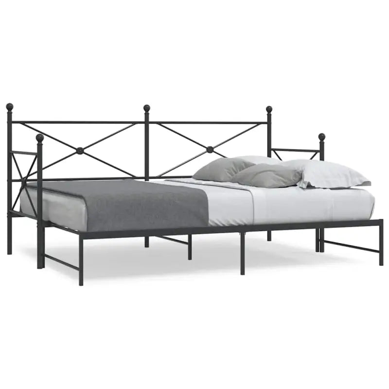 2-in-1 Slaapbank met onderschuifbed voor optimale afmetingen bed - Zwart / 90 x 190 cm / met onderschuifbed - Bedden &