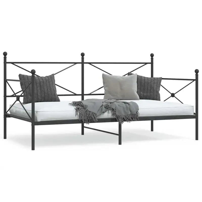 2-in-1 Slaapbank met onderschuifbed voor optimale afmetingen bed - Zwart / 100 x 200 cm / zonder onderschuifbed