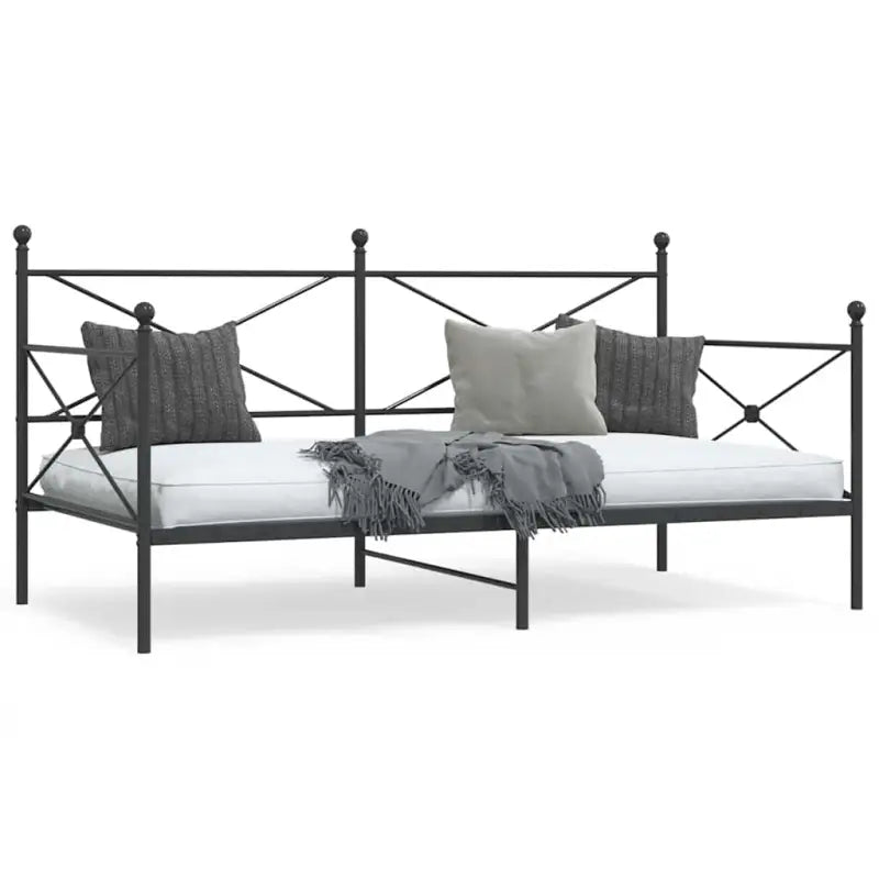 2-in-1 Slaapbank met onderschuifbed voor optimale afmetingen bed - Zwart / 100 x 190 cm / zonder onderschuifbed