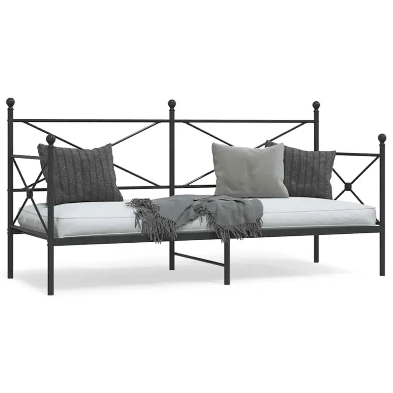 2-in-1 Slaapbank met onderschuifbed voor optimale afmetingen bed - Zwart / 90 x 200 cm / zonder onderschuifbed - Bedden