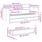 2-in-1 slaapbank van bewerkt hout met lades inclusief levering bevat - Bedden & bedframes