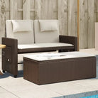 2-in-1 Tuinbank met poly Rattan en Wasbare Hoezen - Bruin / 1 - Tuinbanken