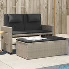 2-in-1 Tuinbank met poly Rattan en Wasbare Hoezen - Tuinbanken