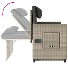 2-in-1 Tuinbank met poly Rattan en Wasbare Hoezen - Tuinbanken