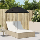 2-persoons ligbed met poly rattan voor een comfortabele zitervaring - beige en crèmekleurig / 1 - Ligstoelen