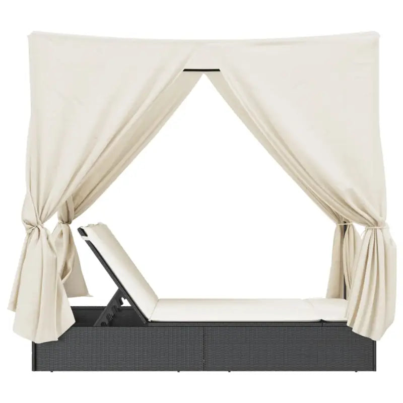 2 persoons ligbed van poly rattan voor een comfortabele zitervaring - Ligstoelen