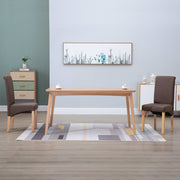 vidaXL Eetkamerstoelen 2 st stof bruin