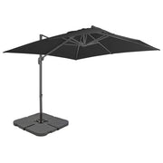 vidaXL Parasol met draagbare voet antracietkleurig