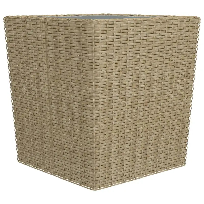 3-delige bistroset met poly rattan en gehard glas voor buiten - Tuinsets