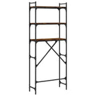 3-laags opbergrek van bewerkt hout met metalen frame en verstelbare poten - Accessoires voor wasmachines & drogers