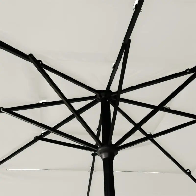 3-Laagse parasol met gepoedercoat aluminium paal voor tuin en terras - Parasols en zonneschermen