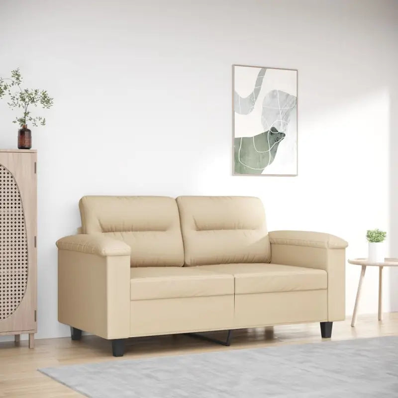 3-zitsbank een uitstekende keuze voor gezelligheid en ontspanning - Crème / 120 cm - Banken
