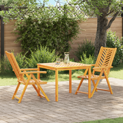 vidaXL 7-delige Tuin Eettafel Set Massief Hout Acacia
