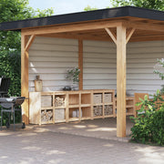 vidaXL Keukenkasten voor buiten 3 st massief grenenhout