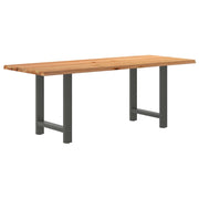 vidaXL Eettafel rechthoekig 180x80x74 cm massief eikenhout lichtbruin