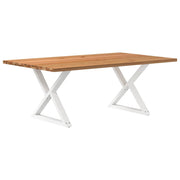 vidaXL Eettafel rechthoekig 180x80x74 cm massief eikenhout lichtbruin